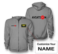 Thumbnail for Aviation Designed Zipped Hoodies - view 13