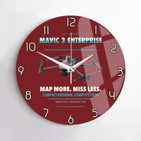 Thumbnail for DJI Mavic 3 Enterprise design on dark red no frame wall clock