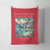 Thumbnail for VINTAGE G4154 - The Island Postbag - Designed Towels design on red