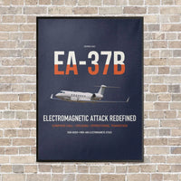 Thumbnail for EA-37B Compass Call vertical canvas print - framed - navy blue background