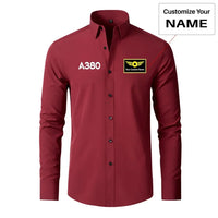 Thumbnail for A380 Flat Text Designed Long Sleeve Shirts - view 13