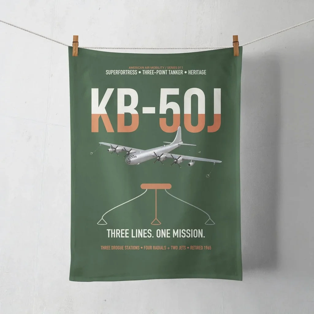 KB-50J Superfortress design on dark green towel