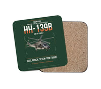 Thumbnail for Leonardo HH-139B design on dark green 1 piece coaster