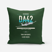 Thumbnail for Diamond DA42-VI design on dark green pillow