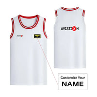Thumbnail for Aviation Designed Basketball Style Sports Tank Tops - view 13