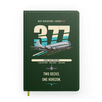 Thumbnail for Boeing 377 Stratocruiser design on dark green notebook