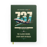 Thumbnail for Boeing 737-300 Classic design on dark green notebook