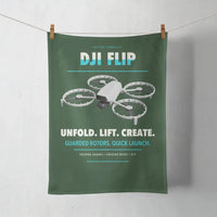 Thumbnail for DJI Flip design on dark green towel