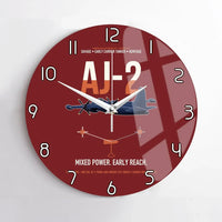 Thumbnail for AJ-2 Savage Tanker design on dark red no frame wall clock