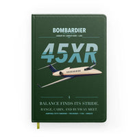 Thumbnail for Bombardier Learjet 45XR design on dark green notebook