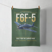 Thumbnail for F6F-5 Hellcat design on dark green towel