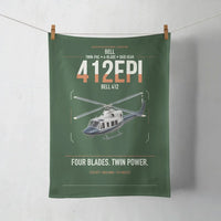 Thumbnail for Bell 412EPI design on dark green towel