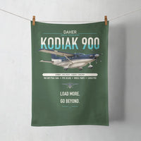 Thumbnail for Daher Kodiak 900 design on dark green towel
