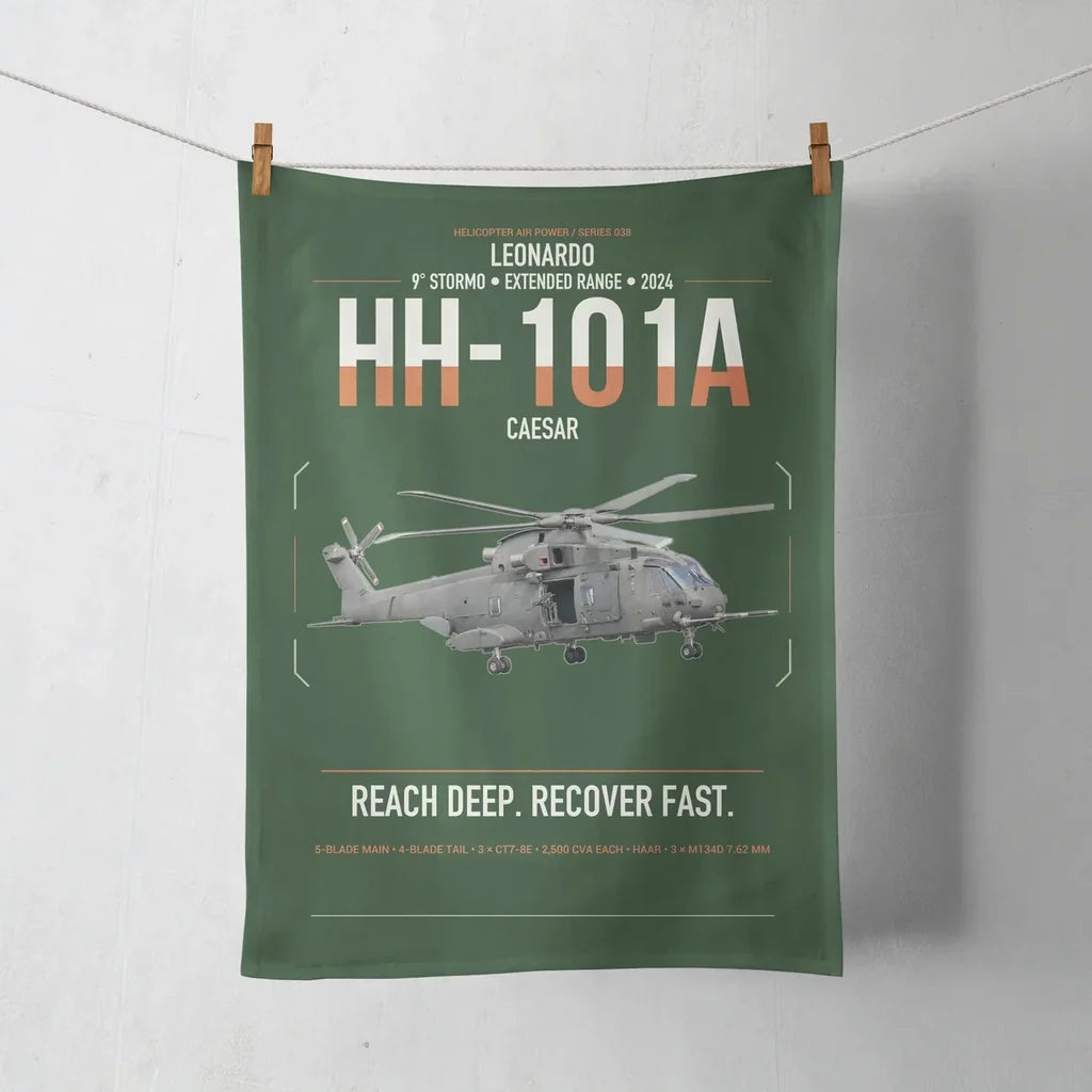 Leonardo HH-101A Caesar design on dark green towel