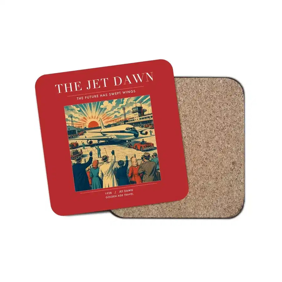 The Jet Dawn - Designed Coasters design on red 1-piece