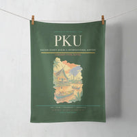 Thumbnail for Sultan Syarif Kasim II International Airport (PKU) design on dark green towel