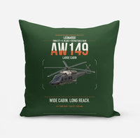 Thumbnail for Leonardo AW149 design on dark green pillow