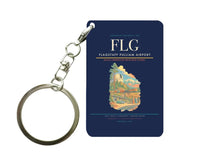 Thumbnail for Flagstaff Pulliam Airport (FLG) design on navy blue key chain