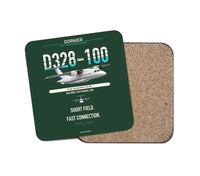 Thumbnail for Dornier D328-100 design on dark green 1 piece coaster
