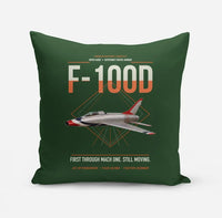 Thumbnail for F-100D Super Sabre design on dark green pillow