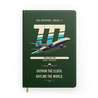 Thumbnail for Boeing 777-200LR design on dark green notebook