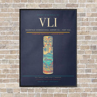 Thumbnail for Bauerfield International Airport VLI — Port Vila vertical canvas print - framed - navy blue background