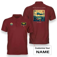 Thumbnail for VINTAGE G4501 - The Blackout Landing - Double-Side Polo T-Shirt design on red+name