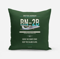 Thumbnail for Britten-Norman BN-2B-26 Islander design on dark green pillow