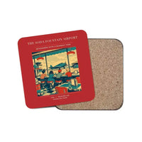 Thumbnail for The Soda Fountain Airport - Designed Coasters design on red 1-piece