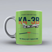Thumbnail for KA-3B Skywarrior design on light green ceramic mug, double-side print