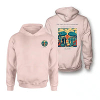 Thumbnail for VINTAGE G4385 - The Prop To Jet Handshake - Double-Side Hoodie design on pink double side