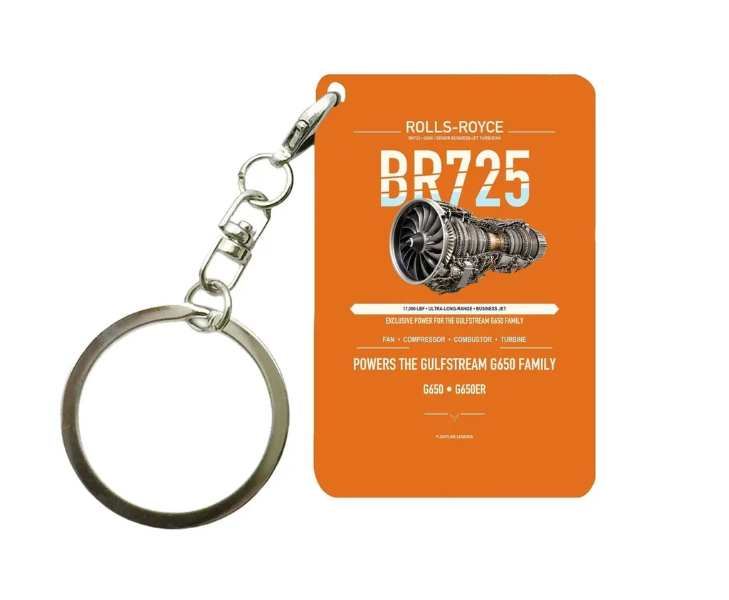 BR725 Key Chain design on orange key chain