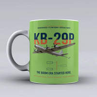 Thumbnail for KB-29P SUPERFORTRESS design on light green ceramic mug, double-side print