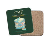 Thumbnail for Chambéry-Savoie Airport (CMF) design on dark green 1 piece coaster