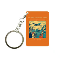 Thumbnail for VINTAGE G4478 - The Ferry Across The Strait - Designed Key Chain design on orange