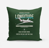 Thumbnail for Cessna Citation Longitude design on dark green pillow