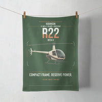 Thumbnail for Robinson R22 Beta II design on dark green towel