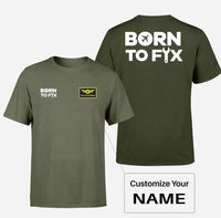 Thumbnail for Born To Fix Airplanes Designed Double-Side T-Shirts - view 13