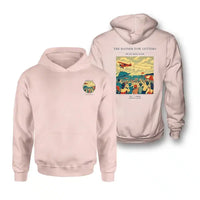 Thumbnail for VINTAGE G4472 - The Banner Tow Letters - Double-Side Hoodie design on pink double side