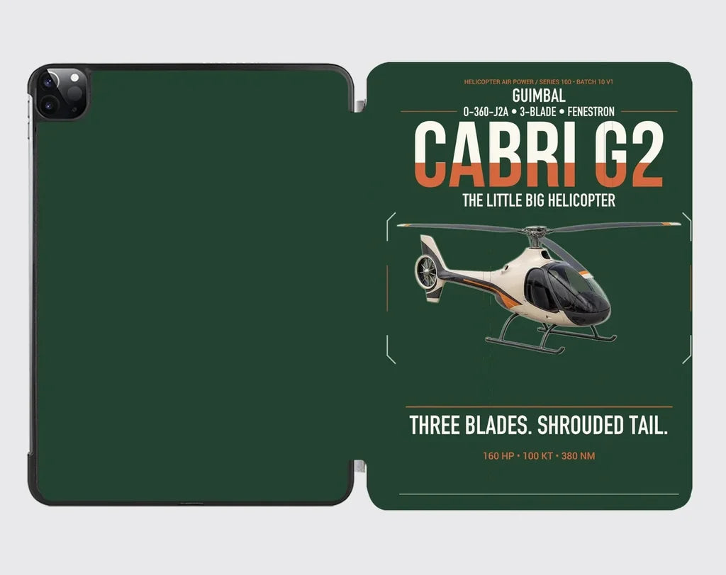 Guimbal Cabri G2 design on dark green ipad tablet case