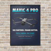 Thumbnail for DJI Mavic 4 Pro vertical canvas print - framed - navy blue background