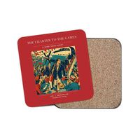Thumbnail for The Charter To The Games - Designed Coasters design on red 1-piece