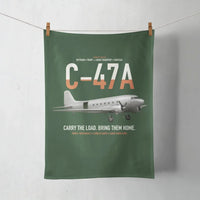 Thumbnail for C-47A Skytrain design on dark green towel
