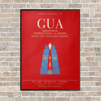 Thumbnail for Aeropuerto Internacional La Aurora GUA - Canvas Framed - Red
