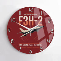 Thumbnail for F3H-2 Demon design on dark red no frame wall clock