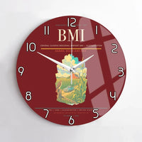 Thumbnail for Central Illinois Regional Airport (BMI) design on dark red no frame wall clock