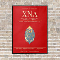 Thumbnail for Northwest Arkansas National Airport XNA - Canvas Framed - Red
