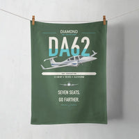 Thumbnail for Diamond DA62 design on dark green towel