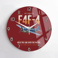 Thumbnail for F4F-4 Wildcat design on dark red no frame wall clock
