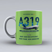 Thumbnail for A319neo Mug design on light green airbus